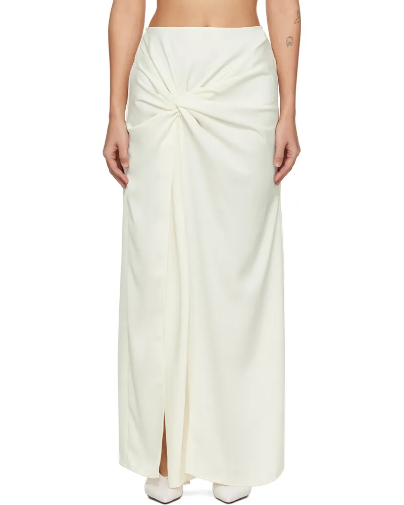 Beaufille Off-White Imogen Maxi Skirt Porcelain