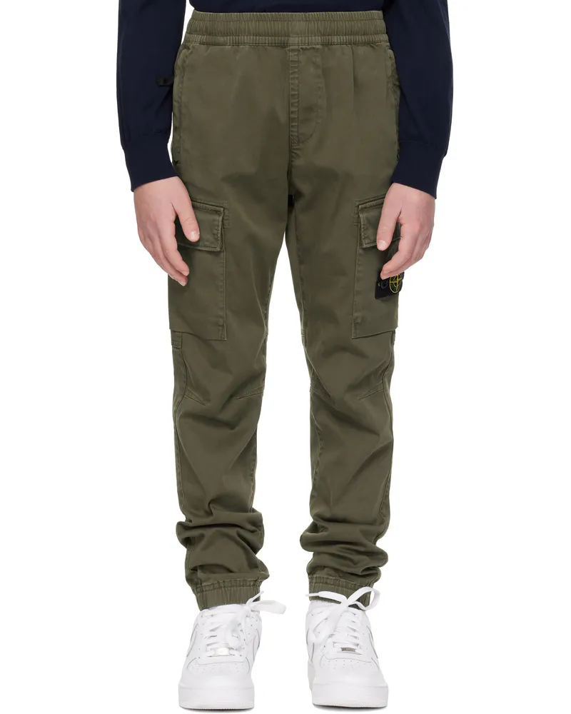Stone Island Kids Khaki 30115 Cargo Pants V0054