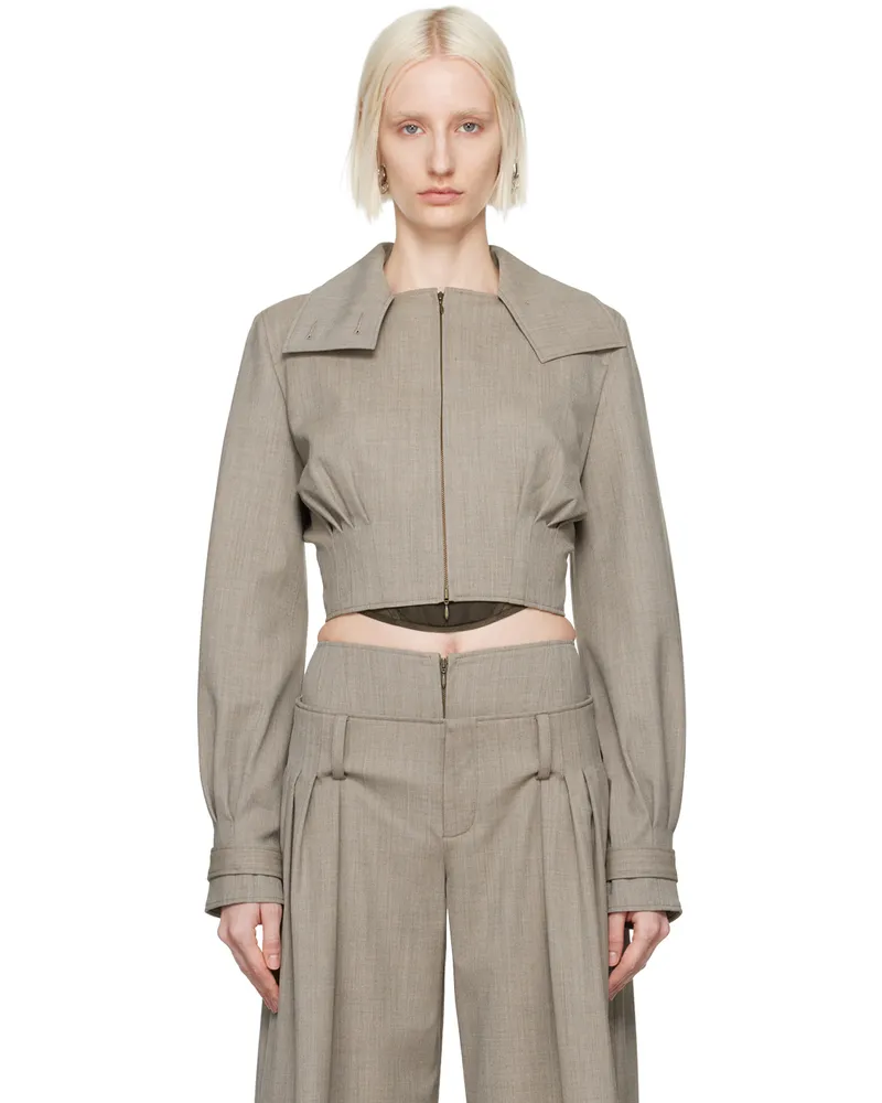 Charlotte Knowles Gray Bayon Jacket Grey