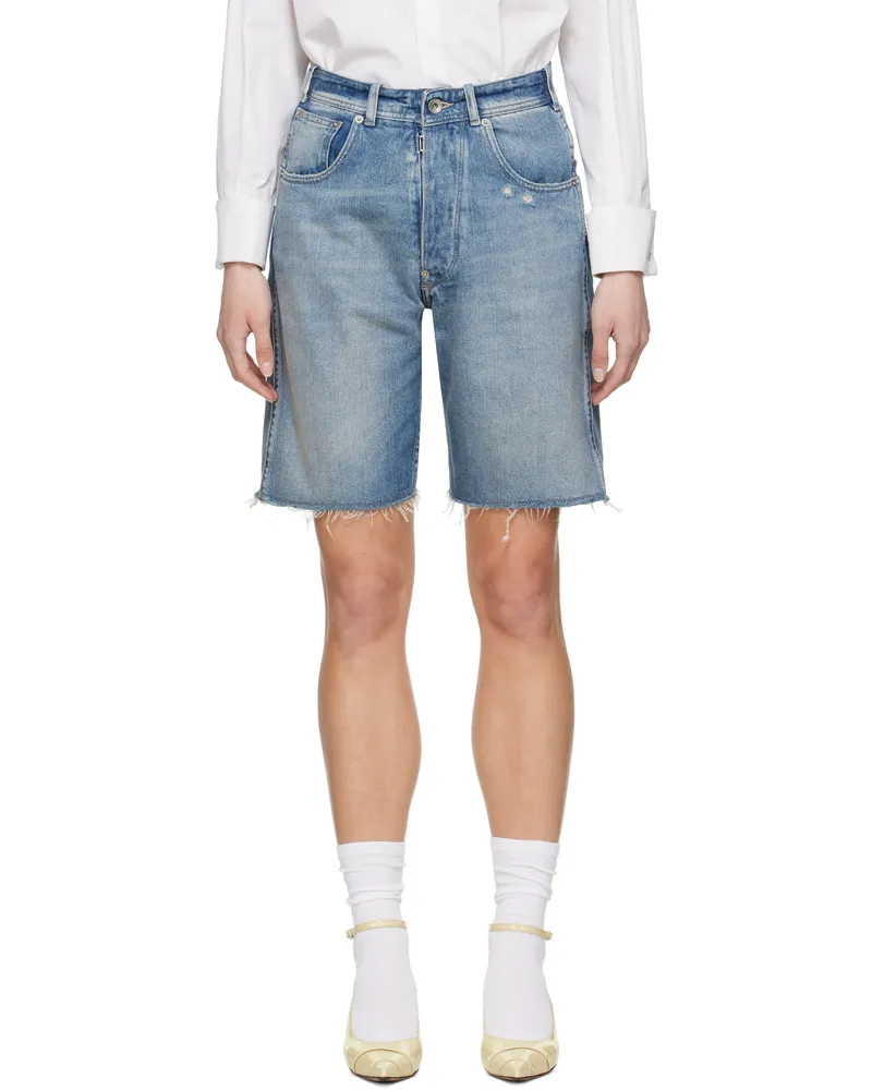Maison Margiela Blue Faded Denim Shorts 961