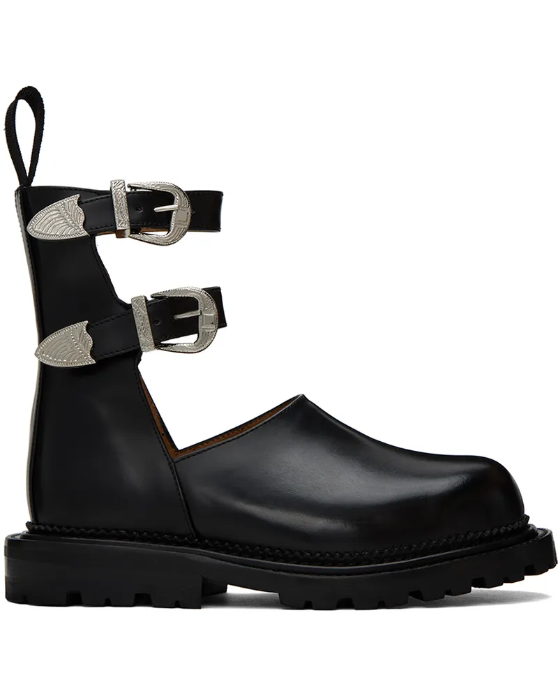 Toga Black Buckle Ankle Boots Aj1288