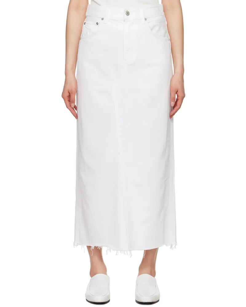 Citizens of humanity Off-White Circolo Denim Maxi Skirt Cannoli