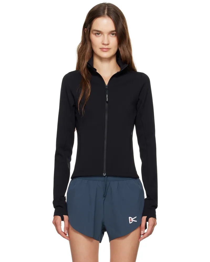 District Vision Black Studio Full Zip Midlayer Jacket Black