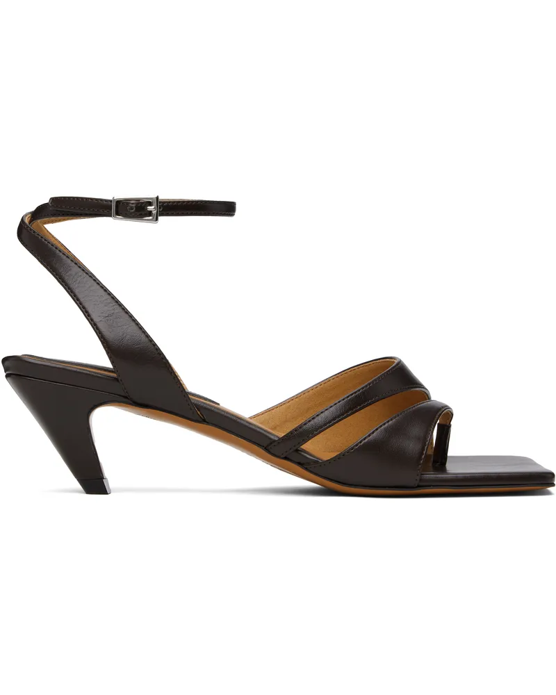 Stella McCartney Brown Stella Spur Kitten Heeled Sandals 2012