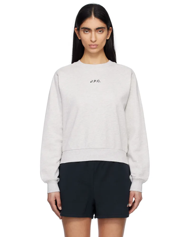 A.P.C. Gray ASICS Edition Stone Sweatshirt Plb