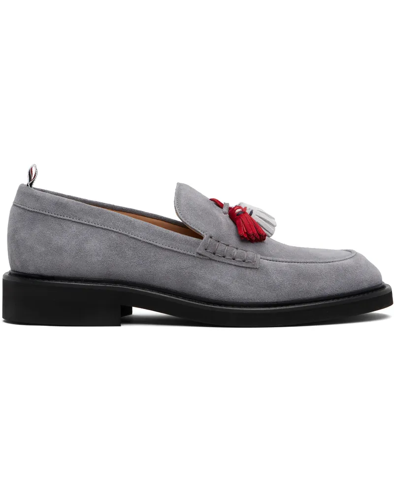 Thom Browne Gray RWB Tassel Loafers Med
