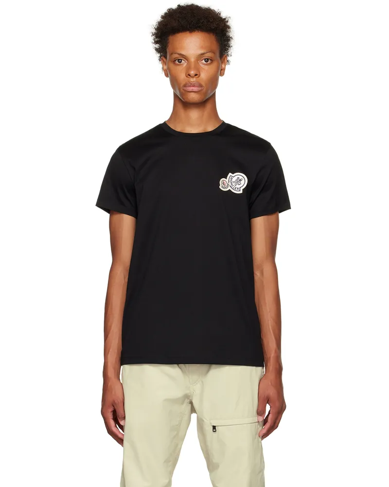 Moncler Black Double Logo T-Shirt 999
