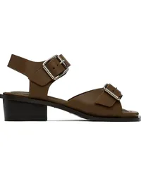 Christophe Lemaire Brown Square 35 Heeled Sandals Brdark