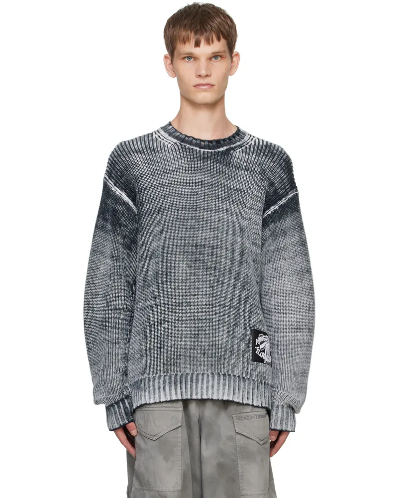 Acne Studios Black & White Logo Patch Sweater J83
