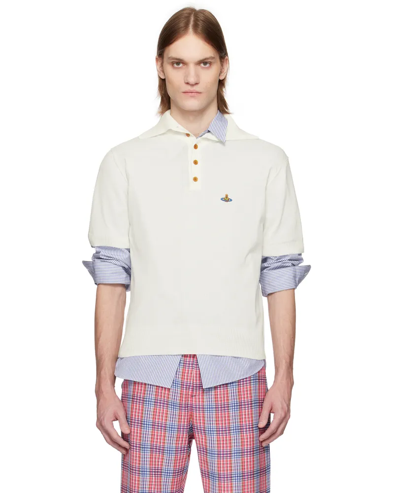 Vivienne Westwood White Alex Polo Ss25-a401