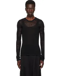 Ann Demeulemeester Black Marten Ghost Sweater Black