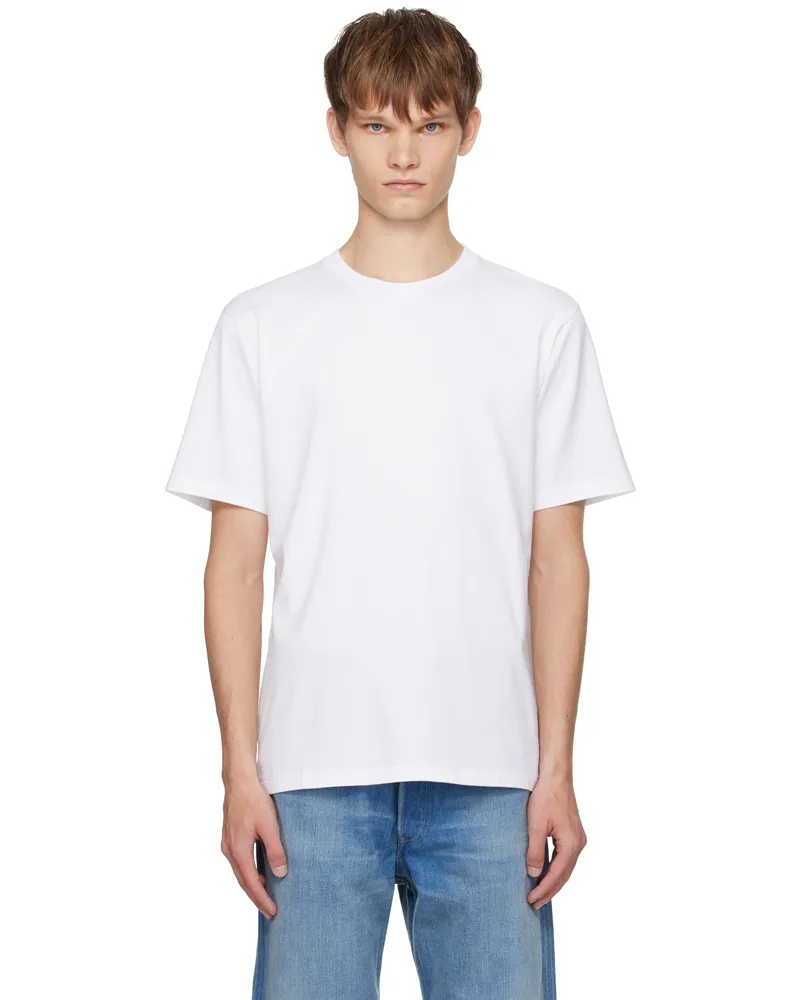 AURALEE White Luster Plaiting T-shirt White
