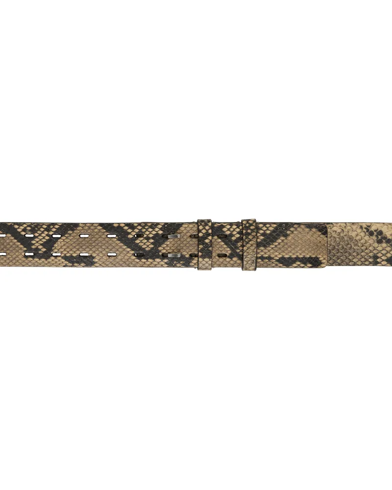 Dries van Noten Beige & Black Leather Belt 103