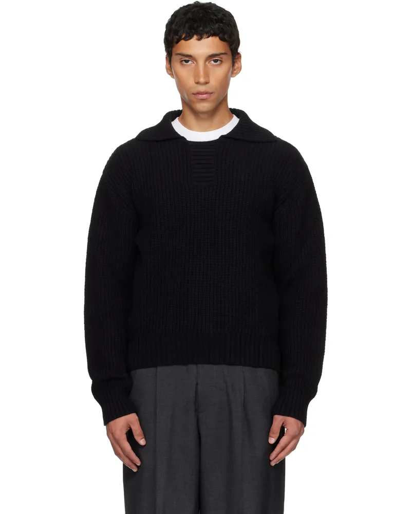 Mfpen Black Collar Sweater Black