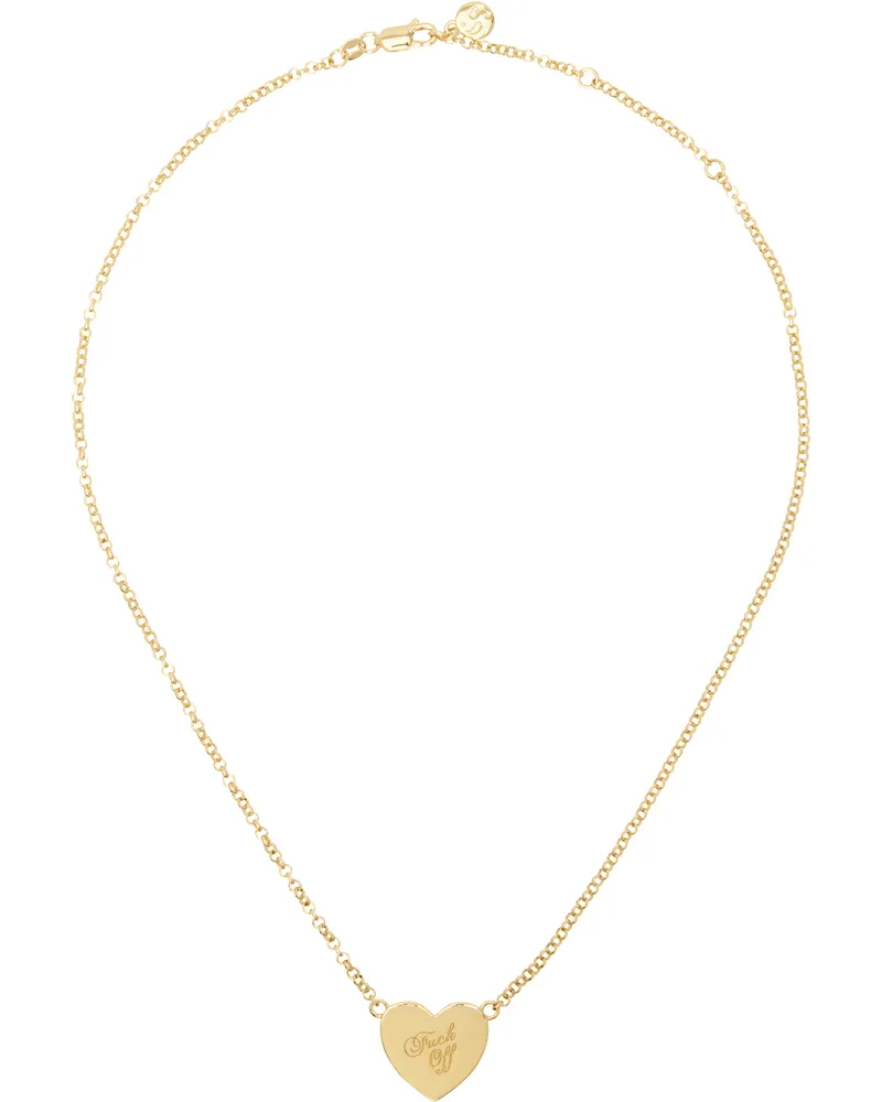 Stolen Girlfriends Club Gold Warm Welcome Heart Necklace 18k