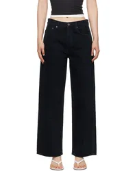 AGOLDE Black Low Slung Baggy Jeans Crushed