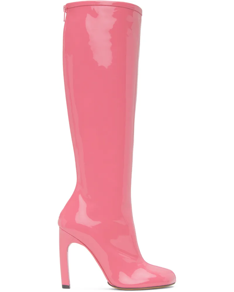 Dries van Noten Pink Structured Tall Boots 305
