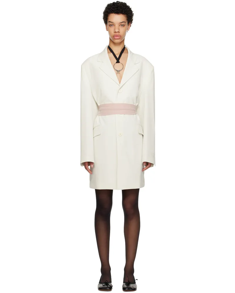 Maison Margiela Off-White Button Coat 722