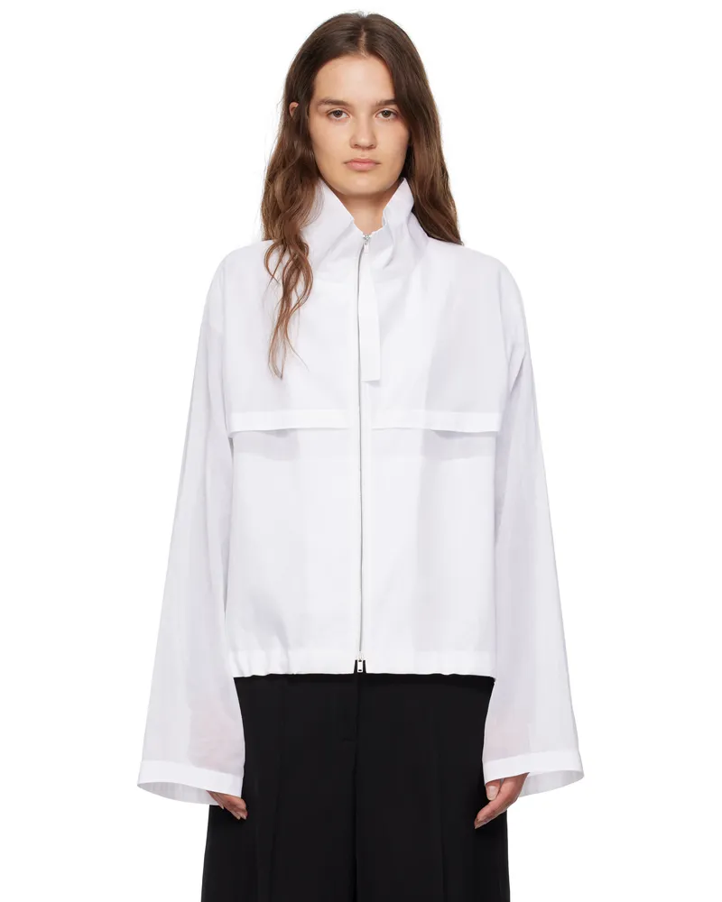 Jil Sander White Cotton Muslin Jacket 100
