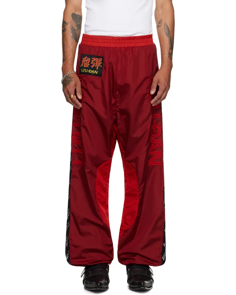 LU'U DAN Red D Track Pants Oxblood