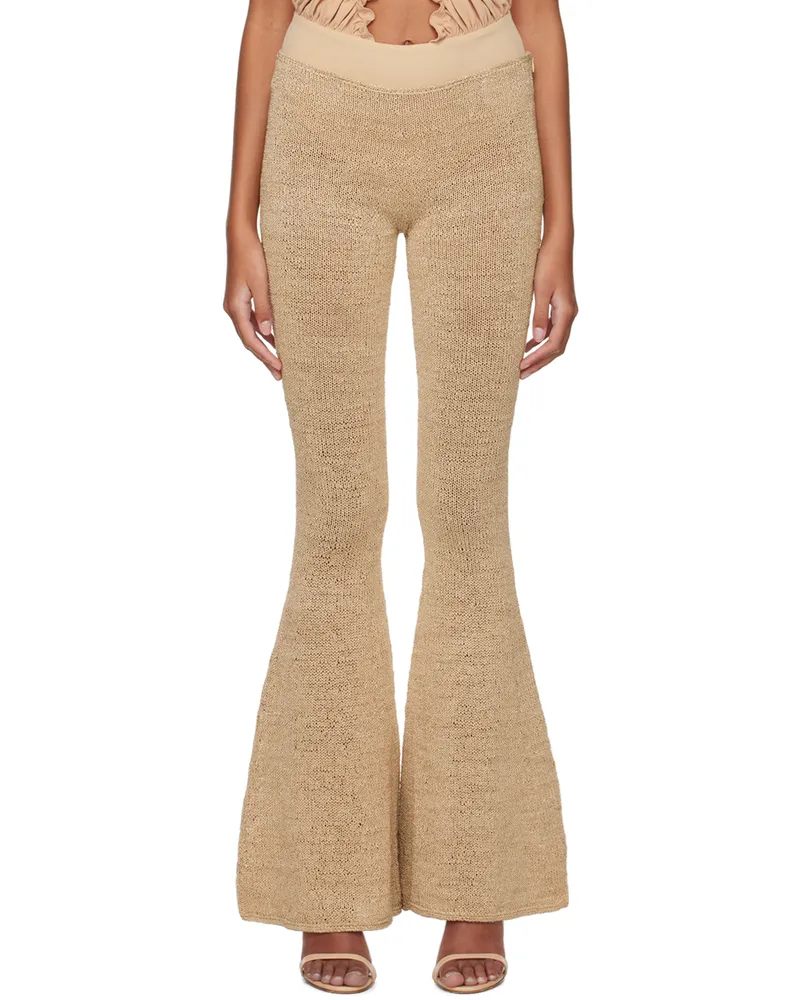 Magda Butrym Beige Flared Trousers Beige