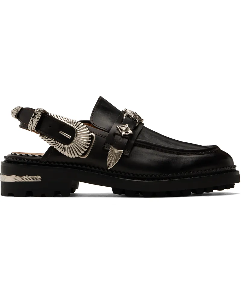 Toga SSENSE Exclusive Brown Metal Mule Loafers Brown