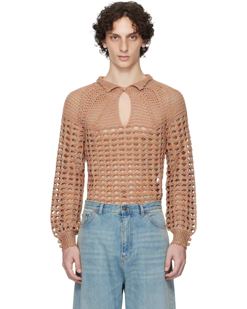 Valentino Garavani Multicolor Cotton & Mouline Linen Sweater Ah2ocra