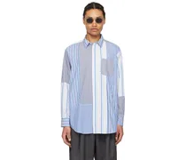 Blue & White Patchwork Shirt