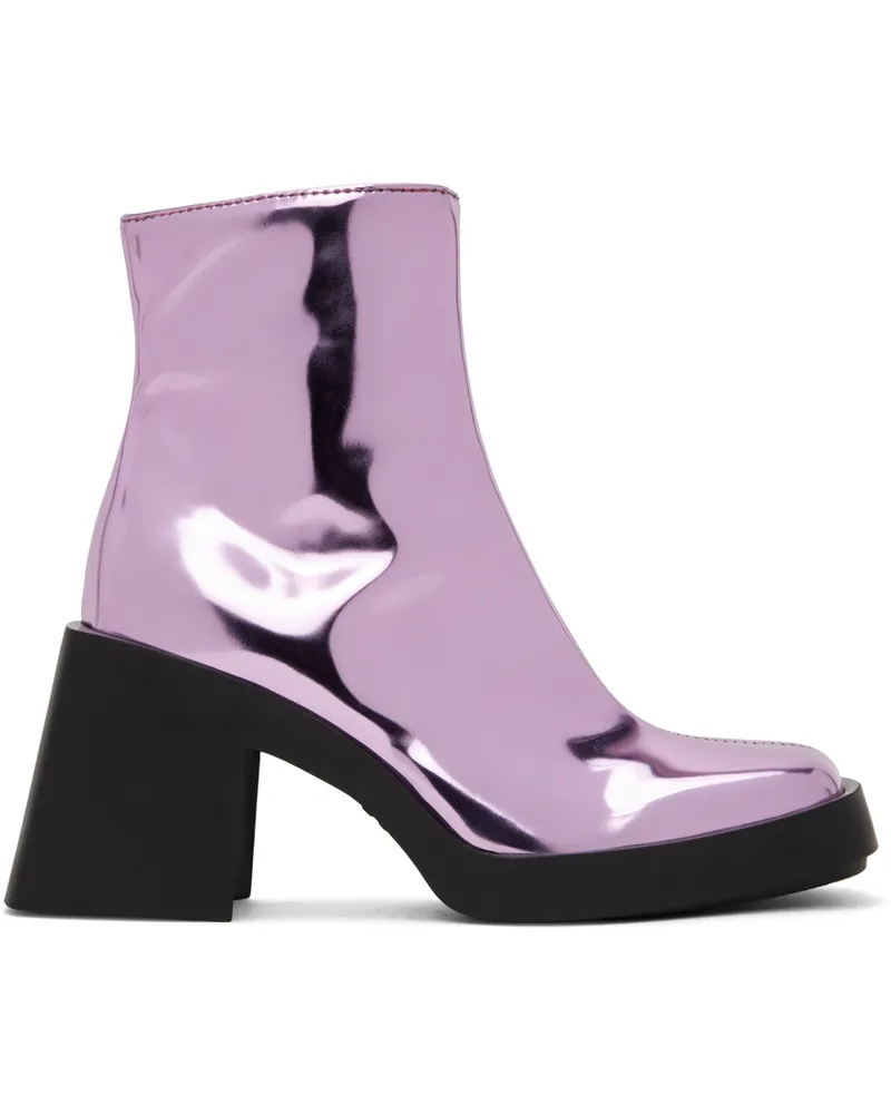 Justine Clenquet Pink Milla Boots Metallic