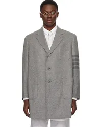 Thom Browne Gray 4-Bar Coat Med