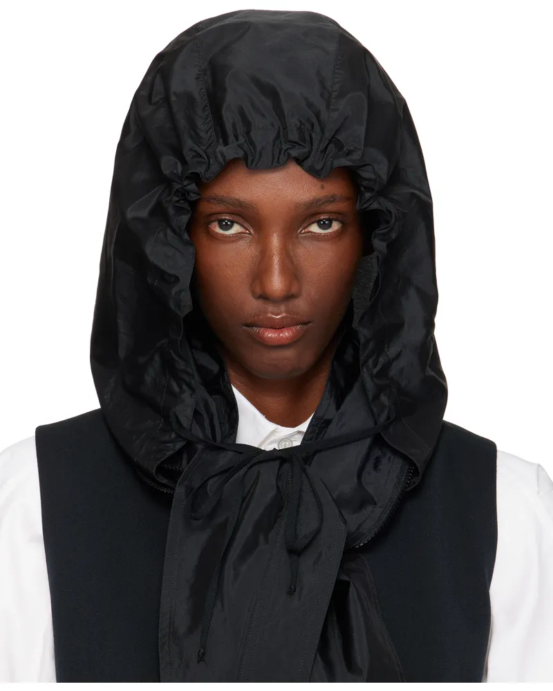 Maison Margiela Black Hooded Scarf 900
