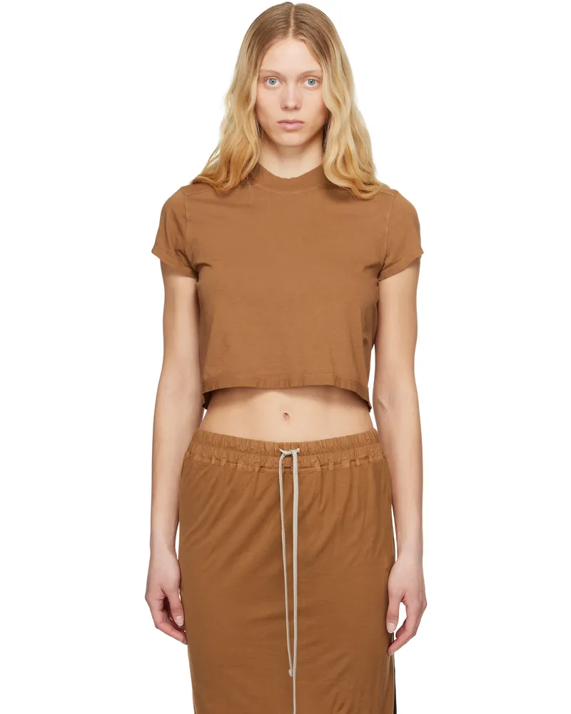 DRKSHDW by Rick Owens Orange Hollywood Cropped Small Level T-shirt 153