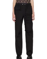 Andersson Bell Black Zip Pockets Cargo Pants Black