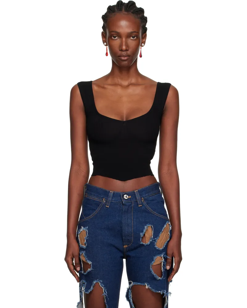 Vivienne Westwood Black Sole Bodice Top N401