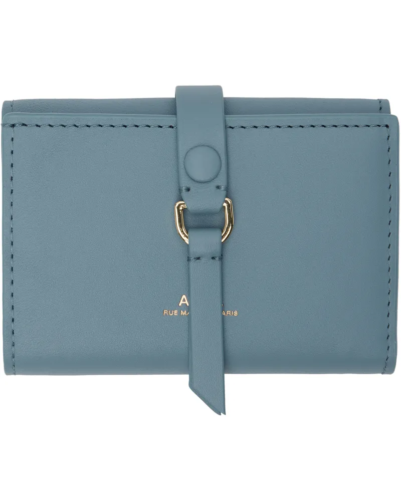 A.P.C. Blue Noa Trifold Wallet Ibb