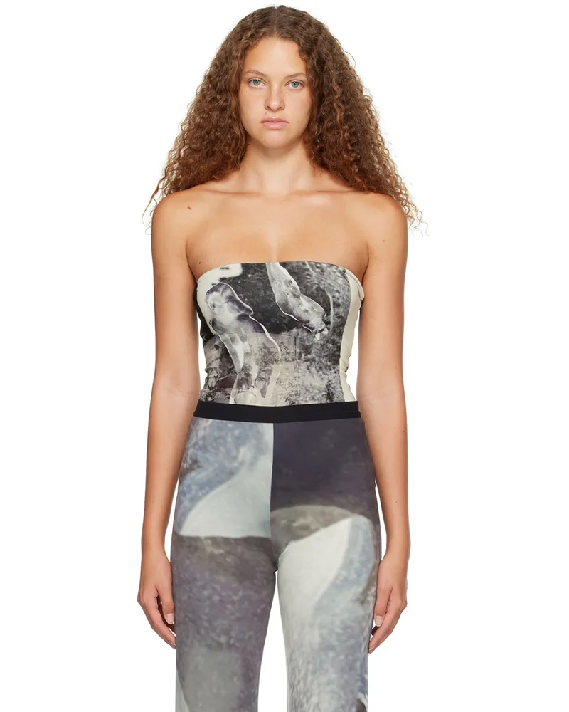 ELLISS Gray Garden Angel Bodysuit Print