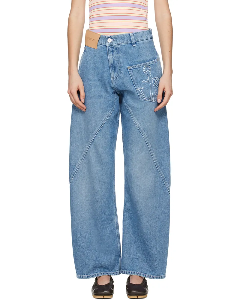J.W.Anderson Blue Twisted Workwear Jeans 804