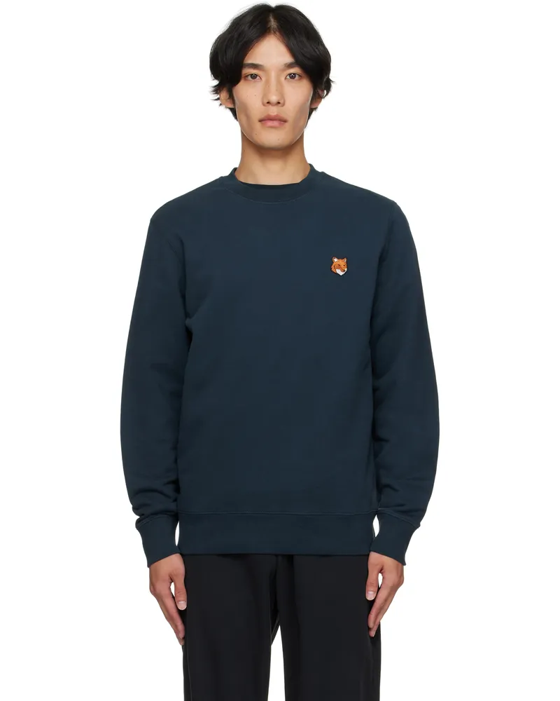 Kitsuné Navy Fox Head Patch Regular Sweatshirt 0413