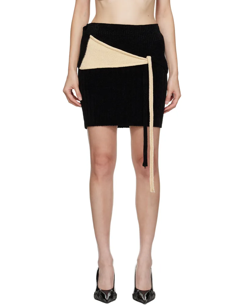 OTTOLINGER Black Self-Tie Miniskirt Black