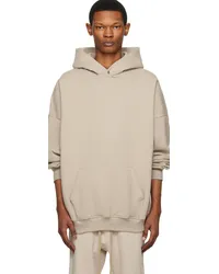 Fear of God Taupe Flocked Hoodie Dusty