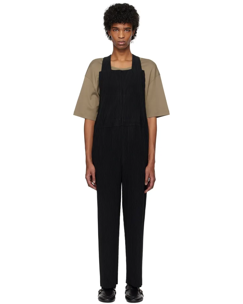 Issey Miyake Black Pleats Bottoms 1 Jumpsuit 15-black