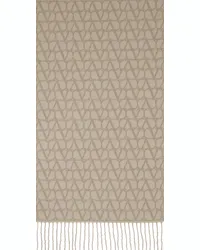 Valentino Garavani Beige Toile Iconographe Wool Scarf 0bg