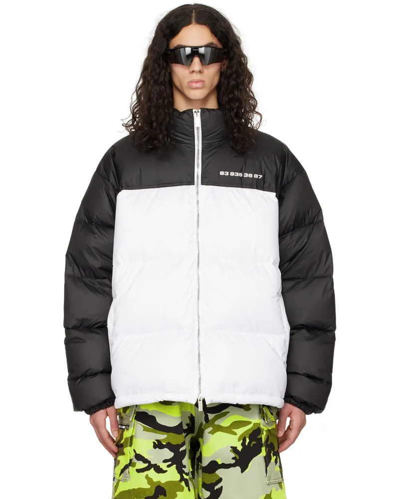 VTMNTS White Colorblock Down Jacket Black