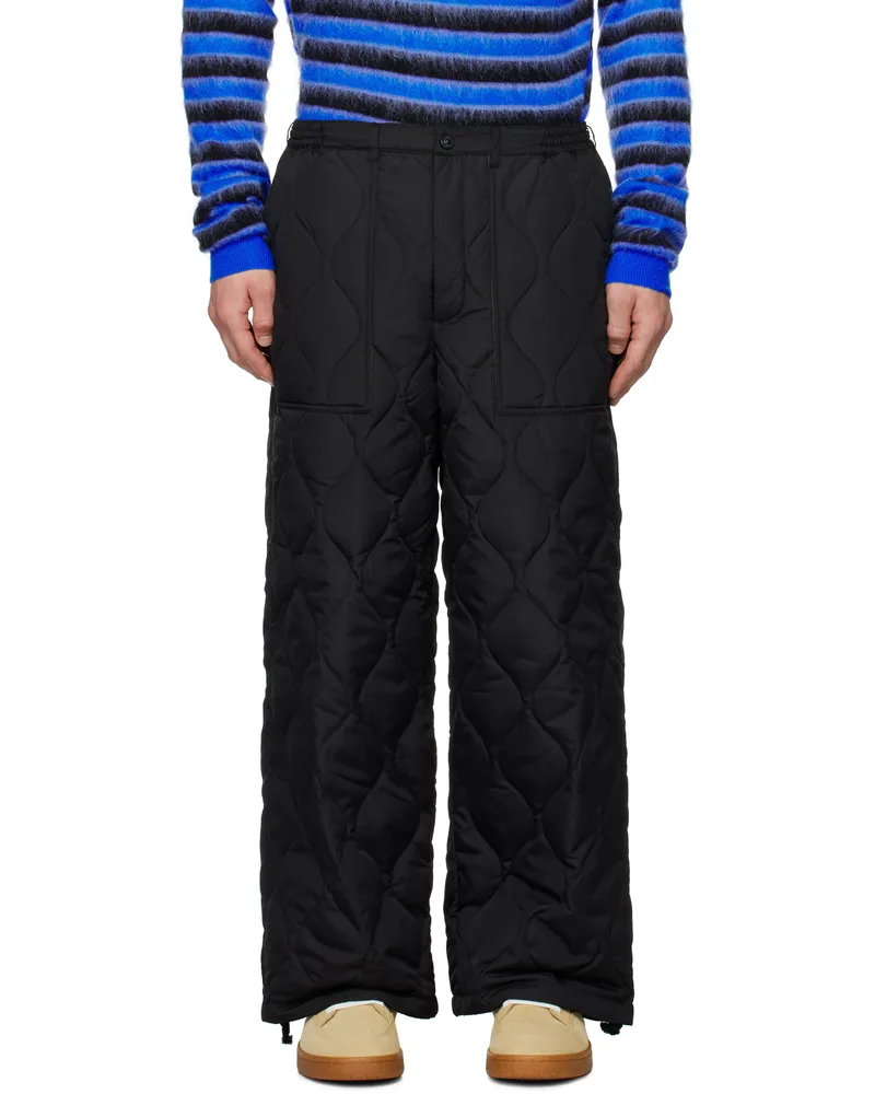 TAION Black Military Down Trousers Black