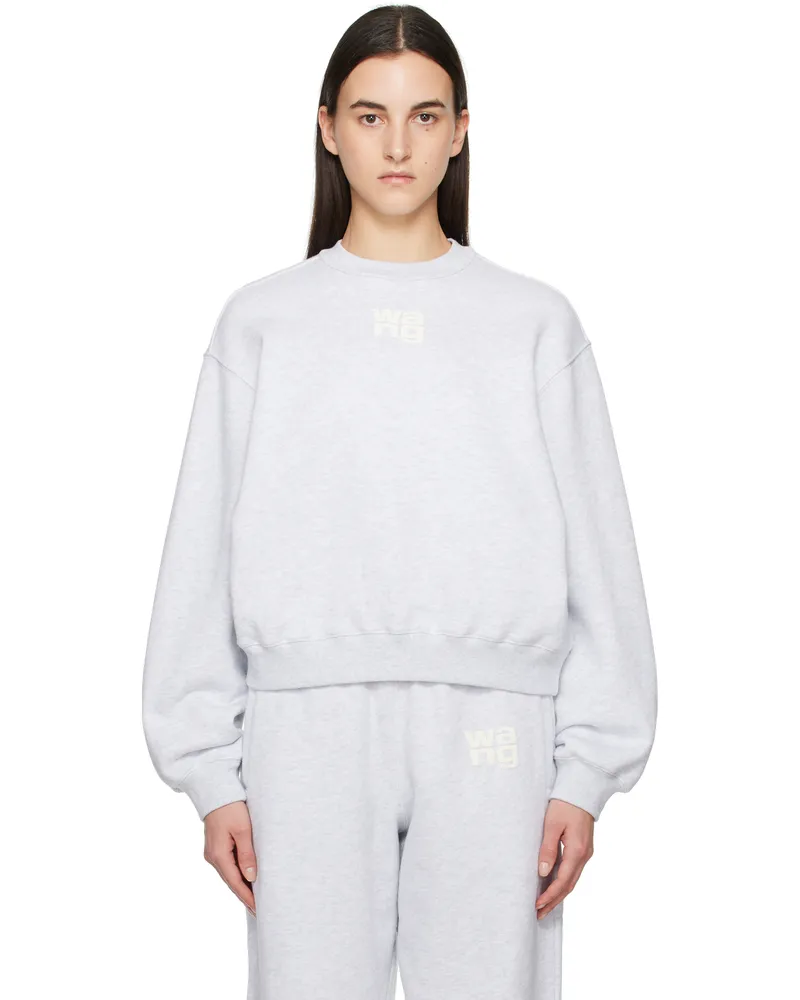 Alexander Wang Gray Puff Logo Sweatshirt 050