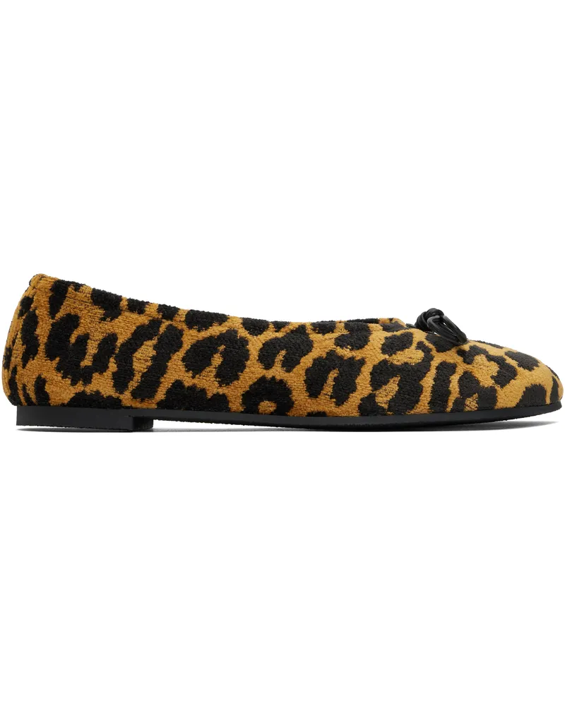 Stella McCartney Black & Tan Ryder Leopard Ballerina Flats 2008