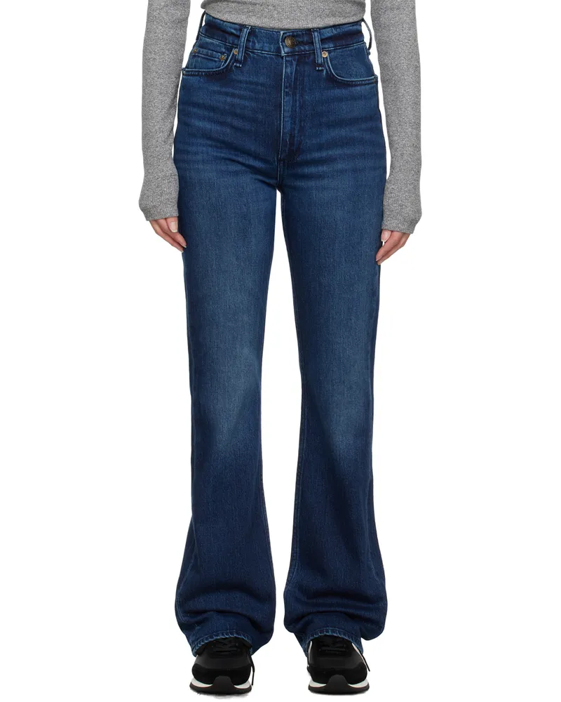 Rag & Bone Navy Wide-Leg Jeans Eden
