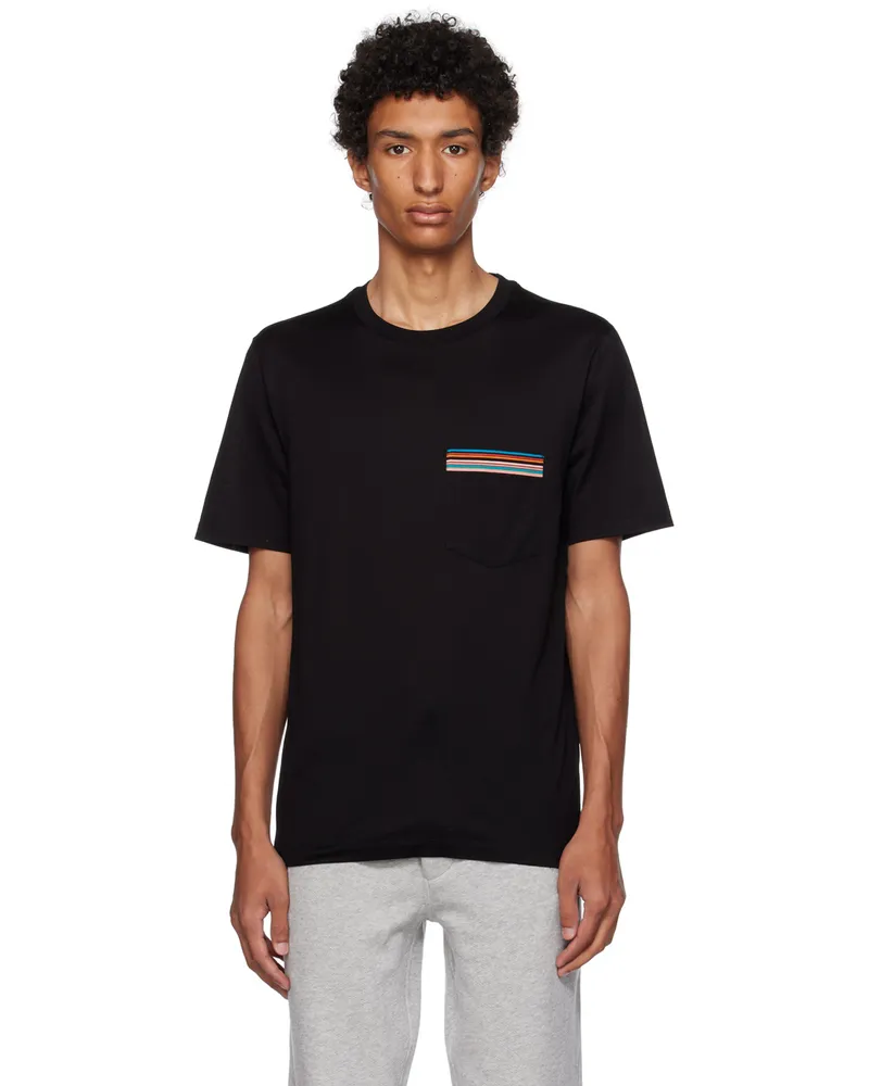 Paul Smith Black Signature Stripe T-Shirt 79
