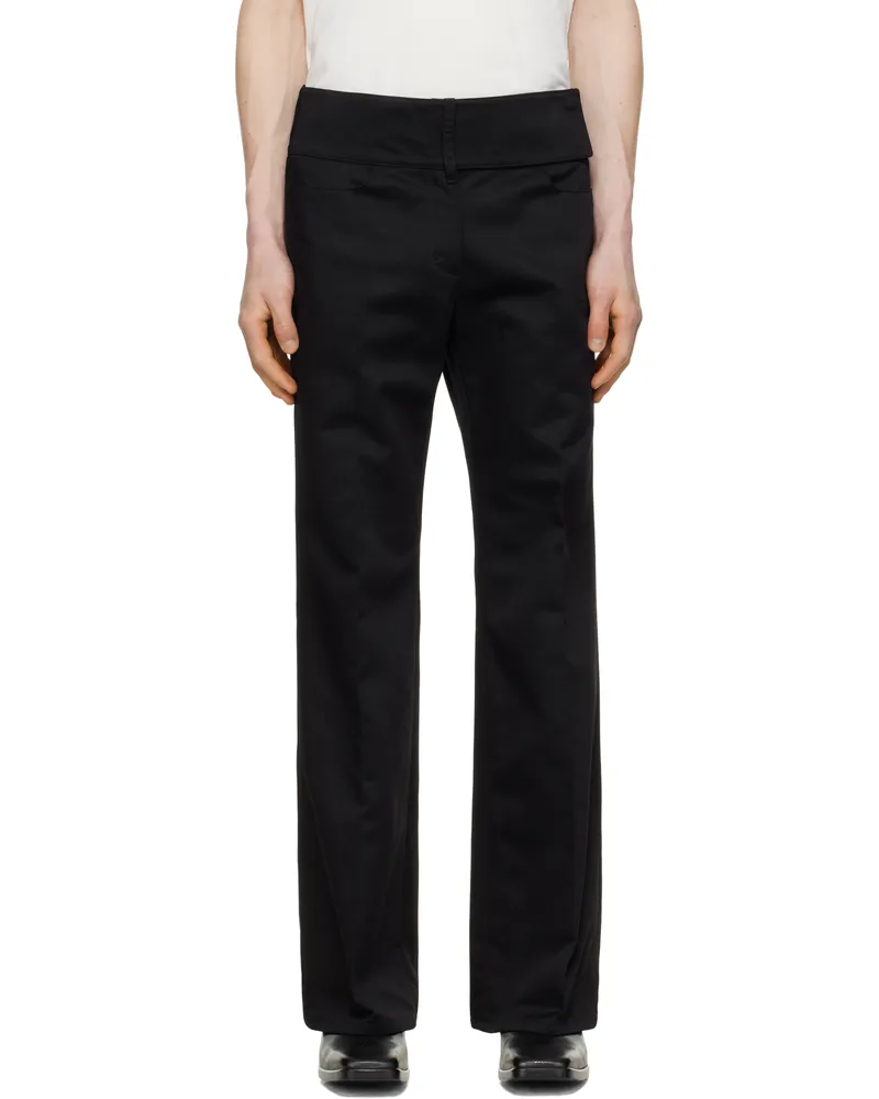 Courrèges Black Belted Bootcut Trousers 9999