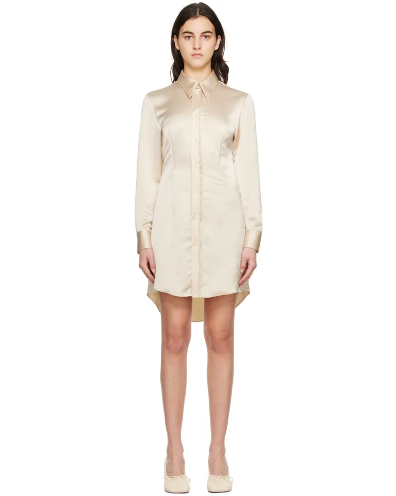 Maison Margiela Beige Wrinkled Minidress 102